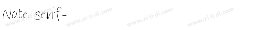 Note serif字体转换